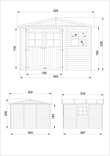 Timbela Wooden Garden Shed - Apex Shiplap Wooden Shed - Image 5