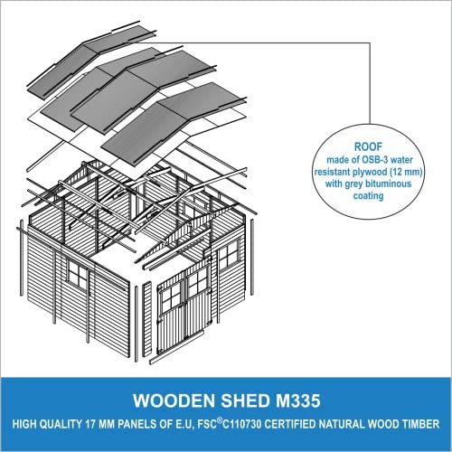 Timbela Wooden Garden Shed - Apex Shiplap Wooden Shed - Image 4