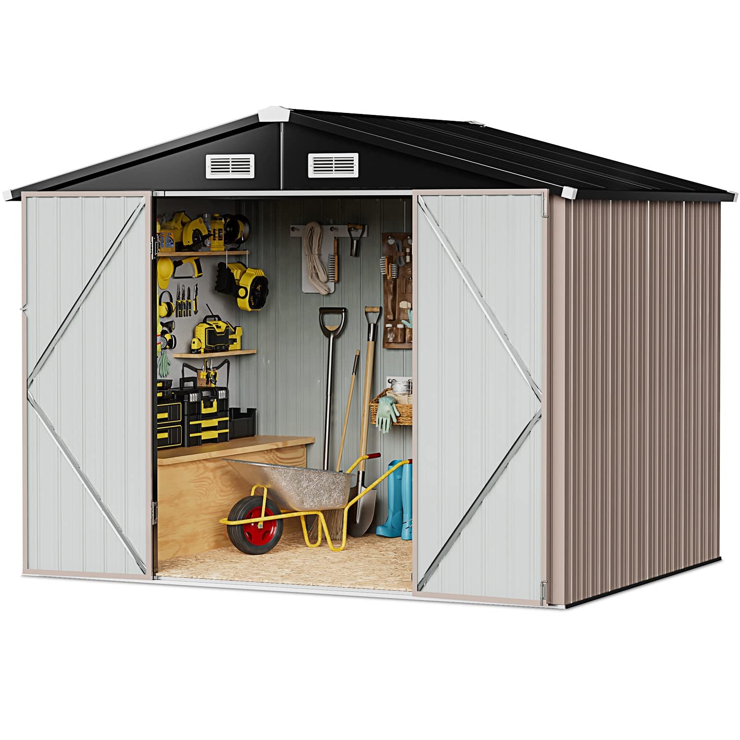 Outdoor Storage Shed, 6.4x4 FT