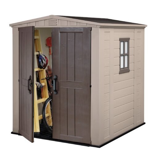 Keter 17197898 Factor Outdoor Garden Storage Shed